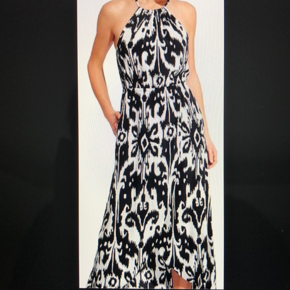 Athleta Black and White Maxi Dress